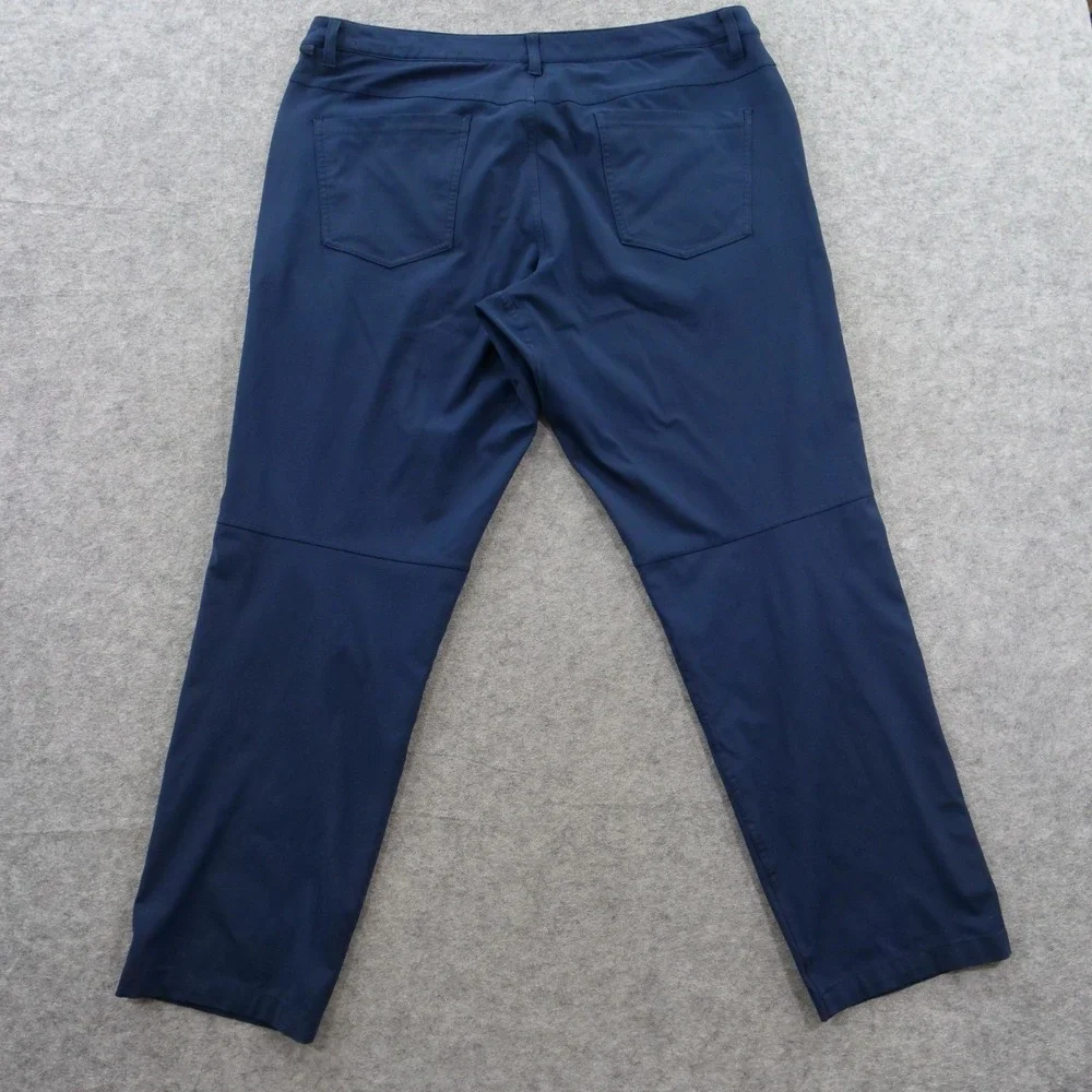 Lululemon Pants Mens 38 Blue ABC Slim Straight Flat Front Pockets Golf